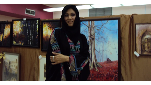 Pakistani painter displays works