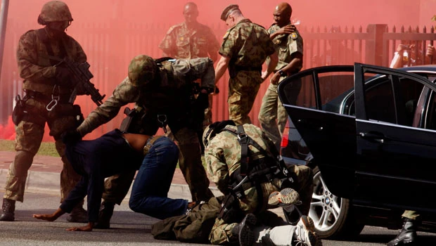 Security breach alleged as police show World Cup muscle