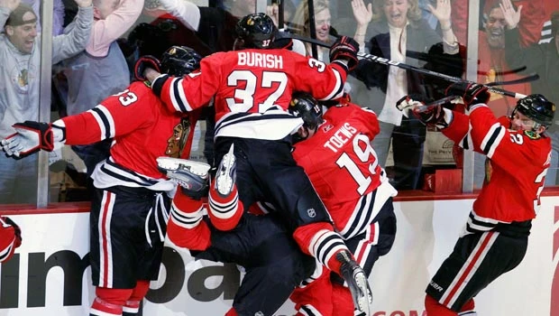 Blackhawks dump Sharks to move one win from finals