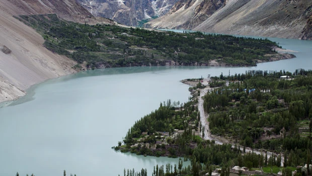 Water begins flowing from Pakistani landslide dam