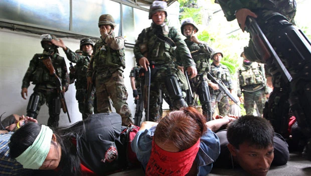 Bangkok burns as Thai protest leaders are arrested