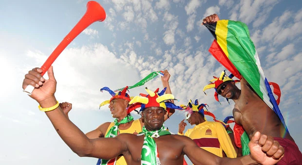 Sun, sea, sand and soccer at Durban's beach party