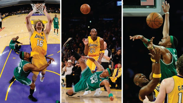 Lakers run roughshod over Celtics