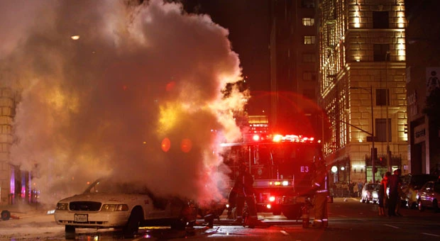 Euphoric revelers go unruly after Lakers win