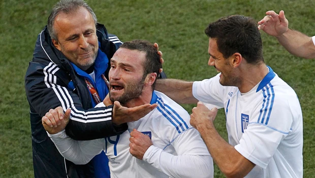 Greece grabs first ever World Cup win