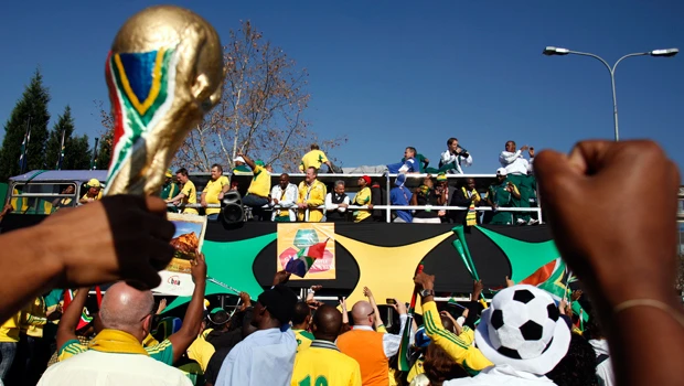 South Africans party but robbery mars mood