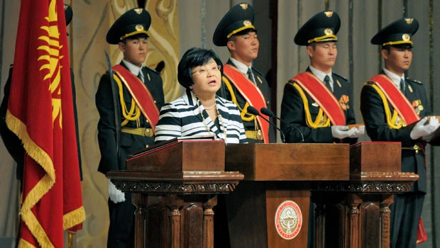 Kyrgyzstan swears in caretaker president