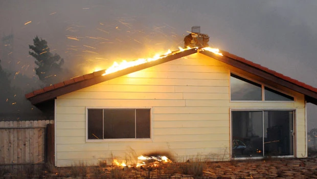 Wildfire explodes in rural hills near Los Angeles