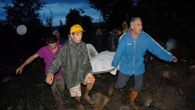 Rains trigger landslide in Turkey, 12 killed