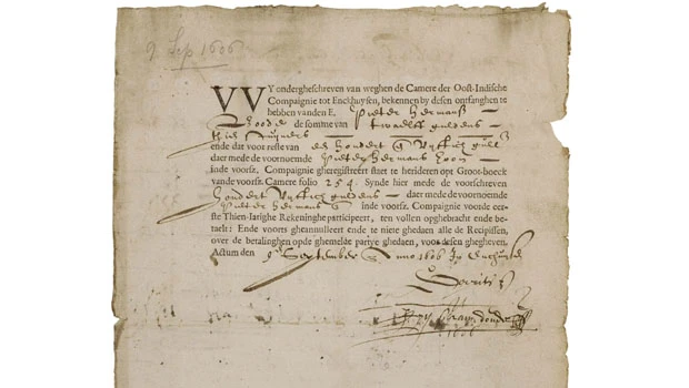 Dutch history student finds world's oldest share