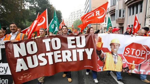 Anti-austerity protests sweep across Europe