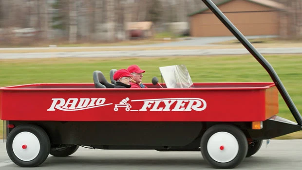 Alaska couple convert pickup into Radio Flyer car