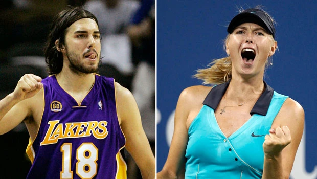 Vujacic engages Sharapova in love match
