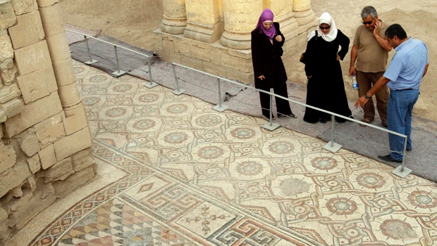 Jericho unveils massive ancient mosaic