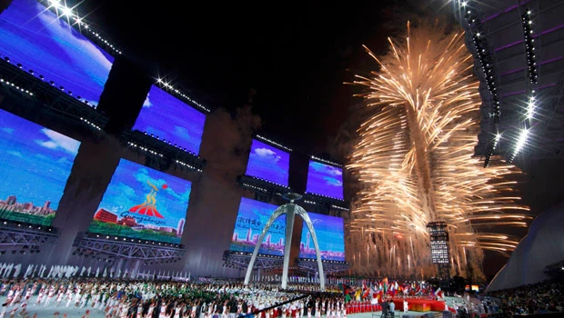 Asian Games open amid fireworks, water show