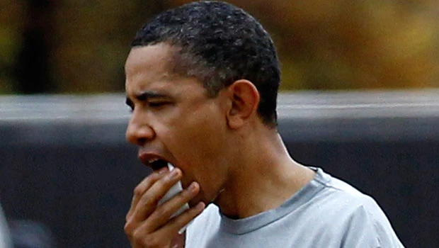 Obama hit during basketball game, gets stitches