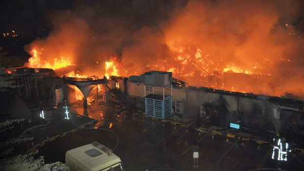 Fire hits Riyadh compound