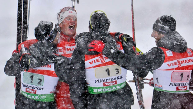 Norway wins World Cup biathlon relay event