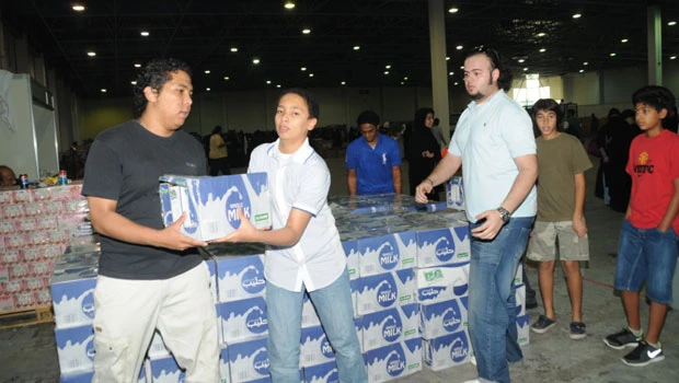 Volunteers out in force to carry out relief work