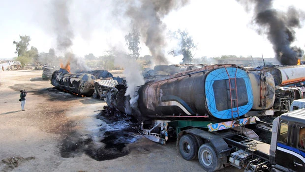 14 NATO tankers torched in Pakistan