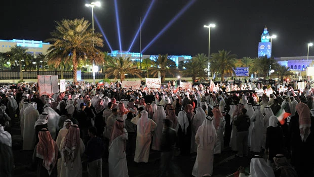 Kuwaiti protesters bring demands for reforms to streets