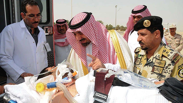 Saudi soldier airlifted to Riyadh