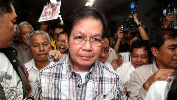 Philippine senator accused of murder faces public
