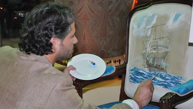 Art on furniture in Jeddah exhibition