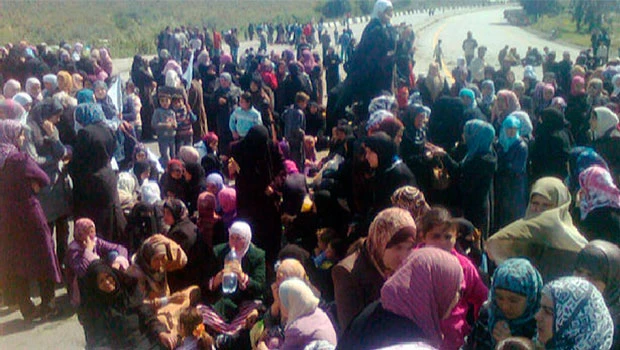 In new protest, Syrian women block main highway