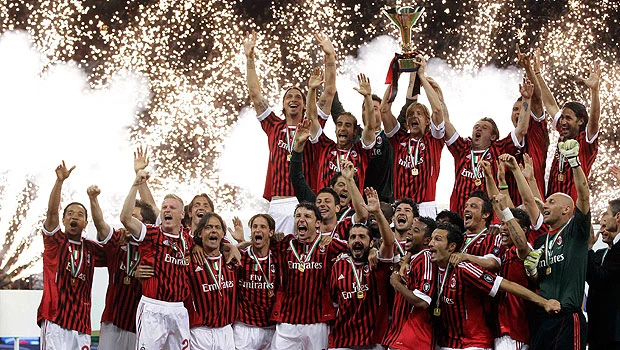 AC Milan celebrates league title triumph with win