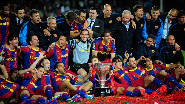 Barcelona celebrates third straight title; Ronaldo takes season tally to 38 in Madrid win