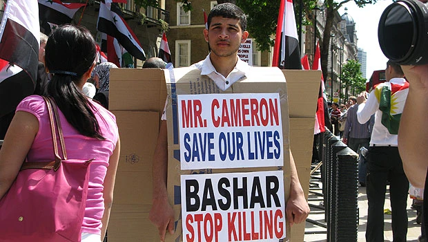 Syrians in London stage demonstration