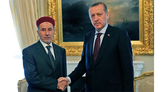 Turkey meets Libyan rebels, tells Qaddafi to quit