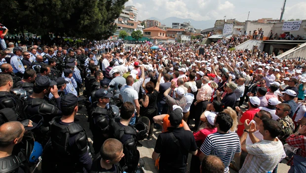 Albanian opposition protests over ‘vote theft’