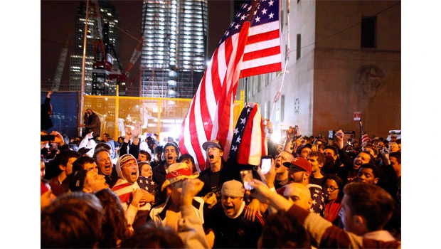 Joyous Americans celebrate death of Enemy No. 1