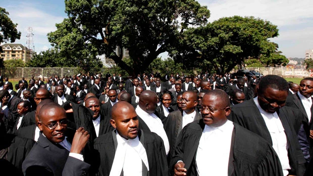 Lawyers protest in Uganda