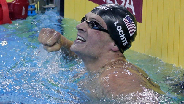 Lochte sets 1st world record since suit ban