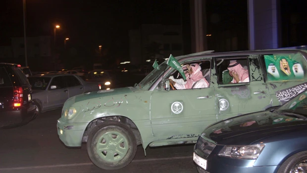 Saudi cities covered in green on eve of National Day
