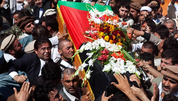 Bitter divisions mar Rabbani’s burial