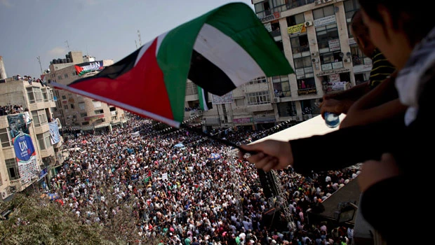 Palestinians rally for Abbas’s UN statehood bid