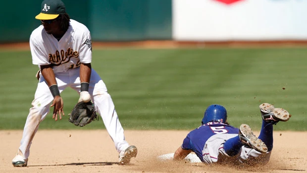 A's beat first-place Rangers to avoid 3-game sweep
