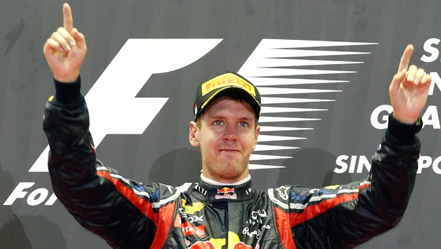 Vettel storms to Singapore win, title on ice