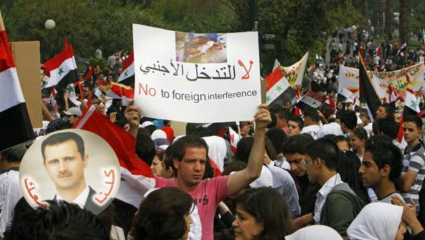 Rallies and protests in Syria before Arab mission
