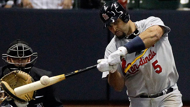 Pujols has 5 RBIs, Cards beat Brewers 12-3 in NLCS