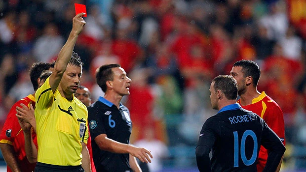 Rooney’s England place in jeopardy after red card