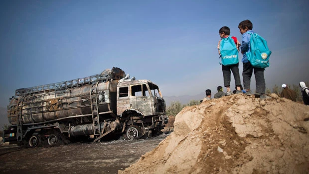Dozens killed and wounded in Afghan tanker blaze