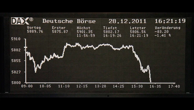 Euro at 11-month low; S&P 500 erases 2011 gains