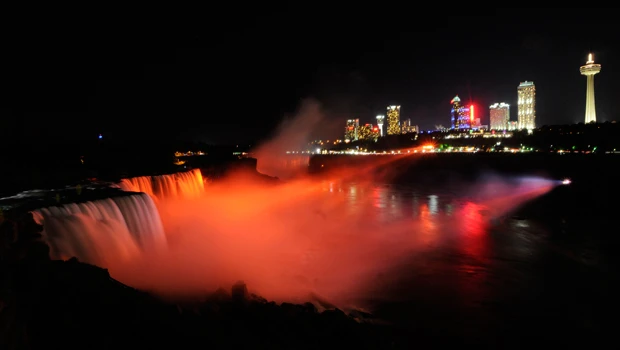 Lighting Niagara Falls has long, colorful history