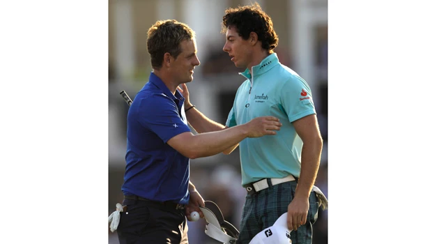 McIlroy shoots 30 on back 9 in Dubai, trails by 2