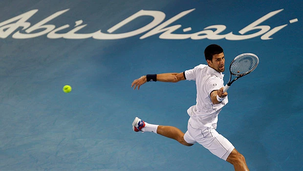 Djokovic beats Monfils in Abu Dhabi exhibition